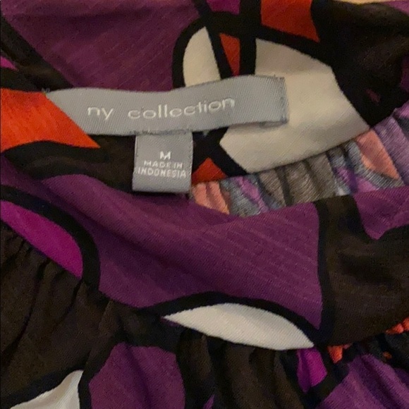 Women’s NY Collection Geometric Print Polyester & Spandex Sleeveless Top Size M - Picture 3 of 8